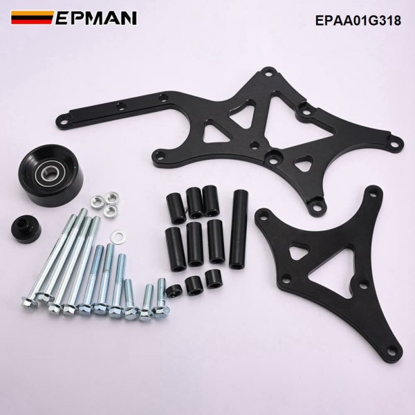 EPMAN LS Truck SUV Alternator & Power Steering Pump Bracket for Driver Side Relocation Kit Swap Conversion for Chevrolet 1999-2014 EPAA01G318