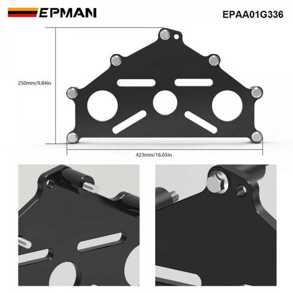 EPMAN Heavy Duty 1/2 inch Thick Engine Adapter Plate For Chevrolet LS1 LT4 V8 Engine Stand EPAA01G336