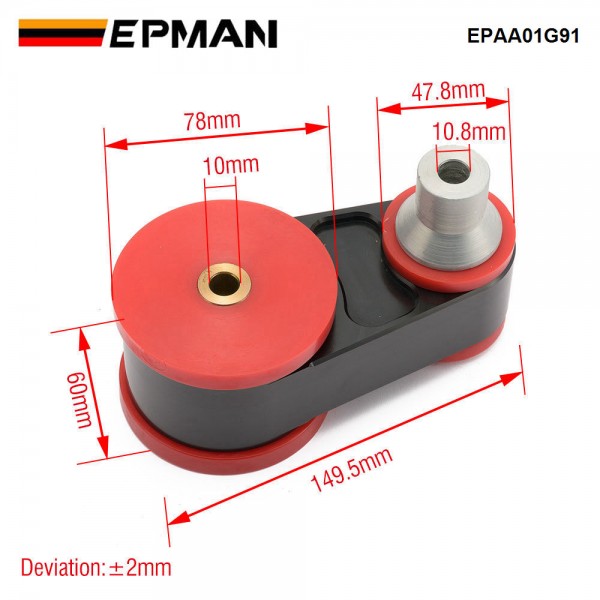 EPMAN Billet Aluminum Rear Motor Engine Mount For Ford Fiesta ST 2014+ EPAA01G91 EPMAN Billet Aluminum Rear Motor Engine Mount For Ford Fiesta ST 2014+ EPAA01G91