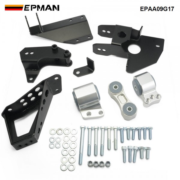 EPMAN Engine Mount Bracket Support bracket Set For Honda Civic CRX with K Series Engine TSX Transmission EPAA09G17