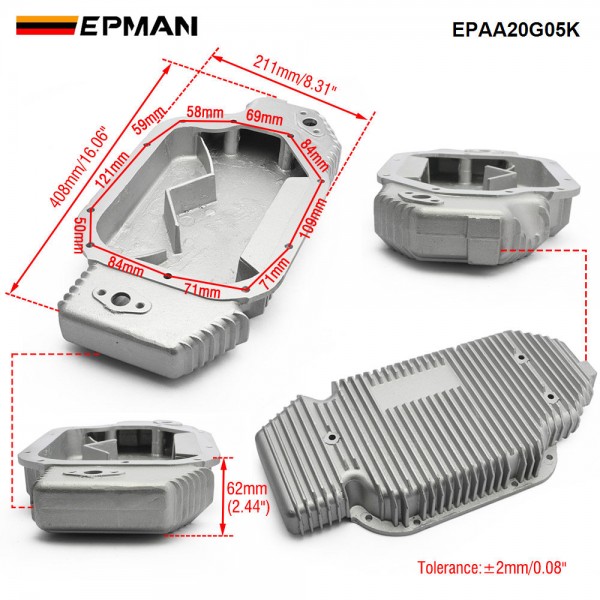 EPMAN Baffled Cast Aluminum Turbo Oil Pan For Nissan 350Z Z33 Infiniti G35 VQ35DE 3.5L VQ35 VQ 03-06 EPAA20G05K