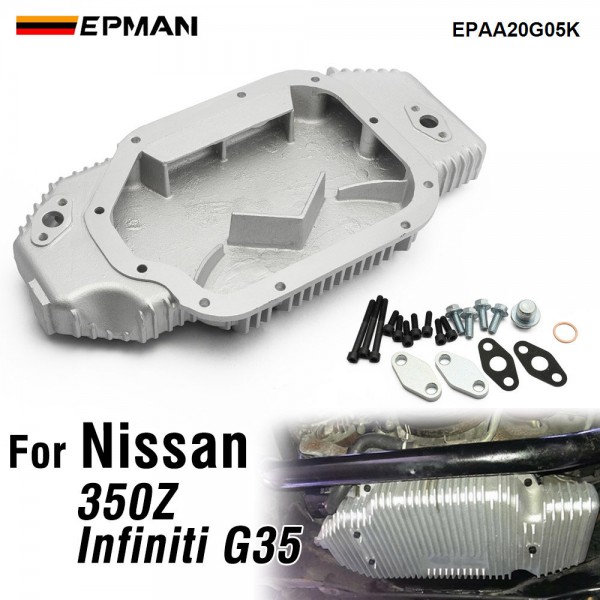 EPMAN Baffled Cast Aluminum Turbo Oil Pan For Nissan 350Z Z33 Infiniti G35 VQ35DE 3.5L VQ35 VQ 03-06 EPAA20G05K