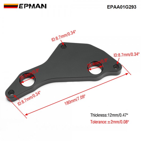 EPMAN Billet Aluminum Engineering Oil Thermostat Delete Plate for BMW N54/N55 Engines EPAA01G293