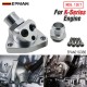 EPMAN Aluminum Thermostat Housing - Swivel Neck, 180°F Spec, Bolt-On, For K-Series K20/K24 EPAA01G386