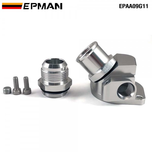 EPMAN CNC Billet Aluminum Thermostat Housing For Honda B & D Series with 1.25" AN16 Silicone Fitting EPAA09G11 EPMAN CNC Billet Aluminum Thermostat Housing For Honda B & D Series with 1.25" AN16 Silicone Fitting EPAA09G11