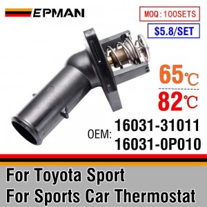 EPMAN Engine Thermostat, Low Temp Engine Thermostat With Housing Car Accessory 16031-31011 16031-0P010 For Sports Car Thermostat 