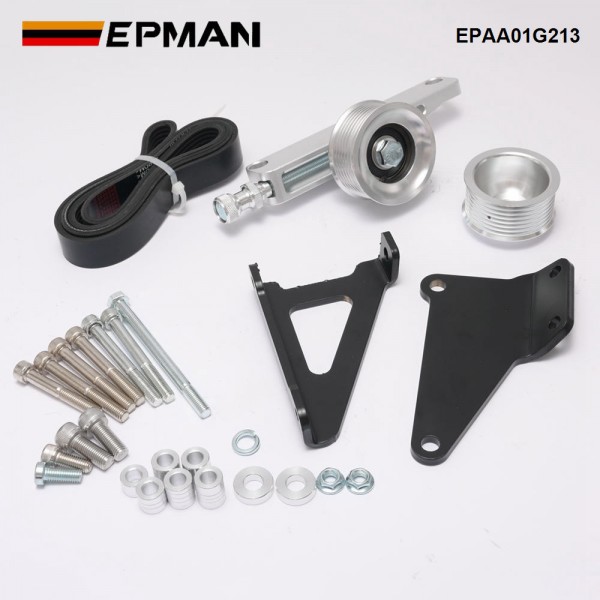 EPMAN K Series A/C & P/S Eliminator Kit With Belt Replacement Pulley Kit For Honda For Acura K20 K24 KSwap RSX EPAA01G213 EPMAN K Series A/C & P/S Eliminator Kit With Belt Replacement Pulley Kit For Honda For Acura K20 K24 KSwap RSX EPAA01G213