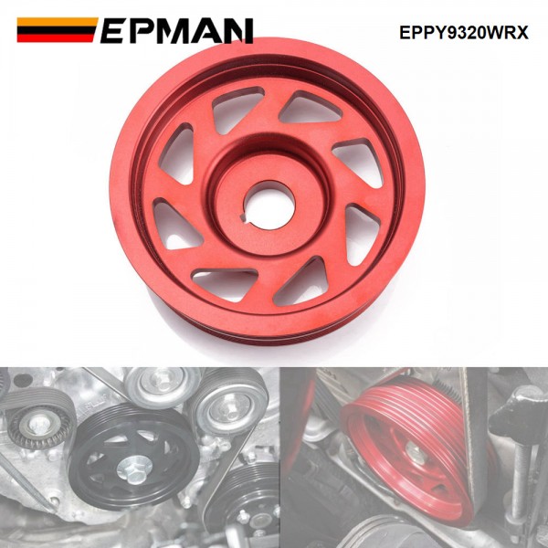 EPMAN Aluminum Crank Shaft Pulley For Subaru Impreza WRX STI Legacy With A/C EPPY9320WRX EPMAN Aluminum Crank Shaft Pulley For Subaru Impreza WRX STI Legacy With A/C EPPY9320WRX