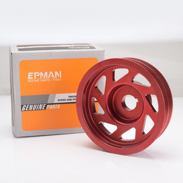 EPMAN Aluminum Crank Shaft Pulley For Subaru Impreza WRX STI Legacy With A/C EPPY9320WRX