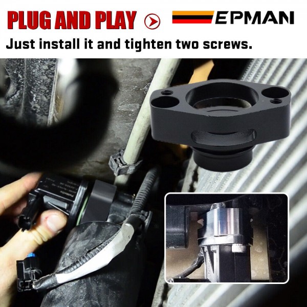 EPMAN Aluminum Turbo Blow Off Valve Adapter BOV For Ford F-150 2.7L 3.5L Ecoboost 16-23 EPAA01G152K EPMAN Aluminum Turbo Blow Off Valve Adapter BOV For Ford F-150 2.7L 3.5L Ecoboost 16-23 EPAA01G152K