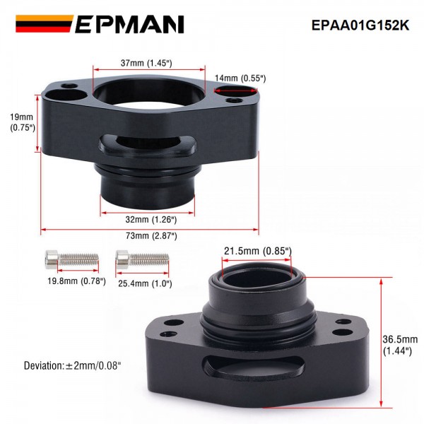 EPMAN Aluminum Turbo Blow Off Valve Adapter BOV For Ford F-150 2.7L 3.5L Ecoboost 16-23 EPAA01G152K EPMAN Aluminum Turbo Blow Off Valve Adapter BOV For Ford F-150 2.7L 3.5L Ecoboost 16-23 EPAA01G152K
