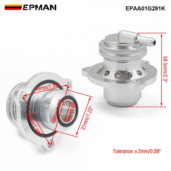 EPMAN Billet Aluminum Adjustable BOV Blow Off Valve for Ford Focus MK2 ST 225 MK3 ST 250 EPAA01G291K EPMAN Billet Aluminum Adjustable BOV Blow Off Valve for Ford Focus MK2 ST 225 MK3 ST 250 EPAA01G291K