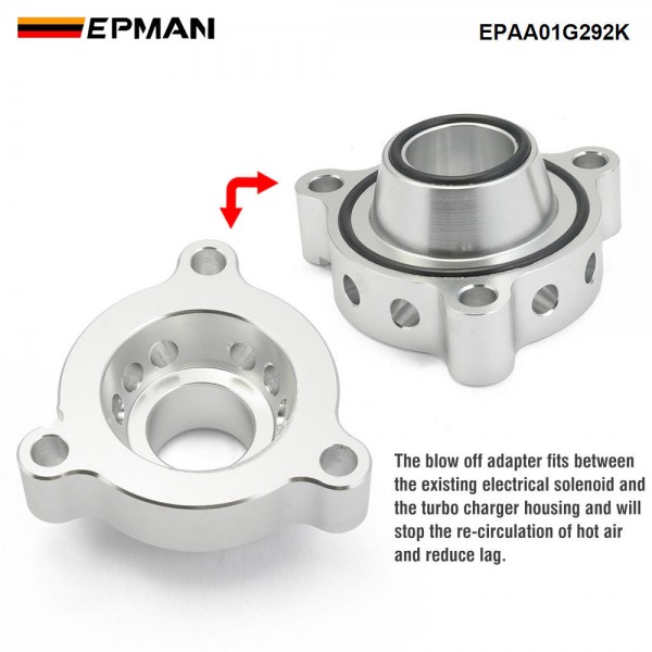 EPMAN BOV Blow Off Valve Adapter Forged Aluminum, No Check Engine Light For BMW N20 & MINI Cooper 2.0T EPAA01G292K