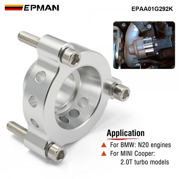 EPMAN BOV Blow Off Valve Adapter Forged Aluminum, No Check Engine Light For BMW N20 & MINI Cooper 2.0T EPAA01G292K