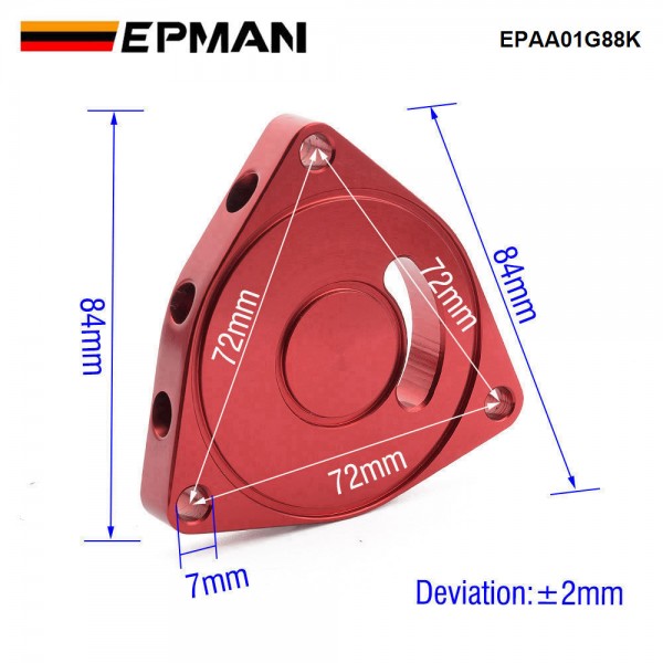 EPMAN Blow Off Valve Plate Spacer BOV 1.5T Coupe Aluminum Billet For Honda Civic 2015-2021 Turbo EPAA01G88K