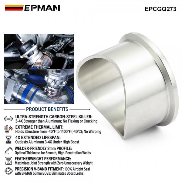EPMAN Blow off Valve SS304 Flange Weld for EPMAN BOV50 Q QR Series 50mm BOV EPCGQ273