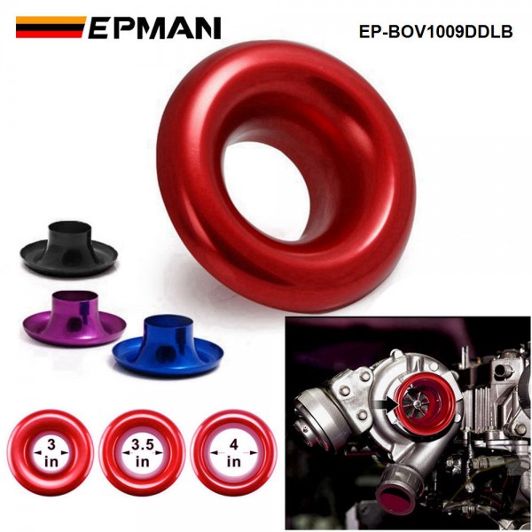 EPMAN 3" 3.5" 4" Cold Air Compressor / Intake Inlet Velocity Stack / Turbo Horn Kit EP-BOV1009DDLB EPMAN 3" 3.5" 4" Cold Air Compressor / Intake Inlet Velocity Stack / Turbo Horn Kit EP-BOV1009DDLB