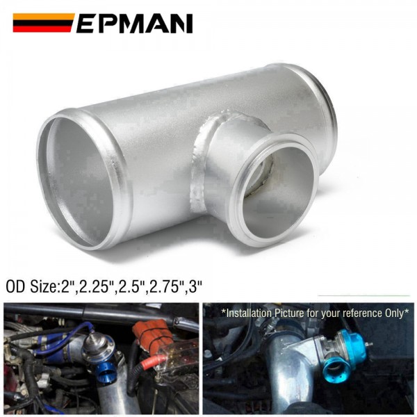 TANSKY 51mm 57mm 63mm 70mm 76mm Aluminium Blow Off Valve Adapter T Pipe For Tail 50mm BOV TANSKY 51mm 57mm 63mm 70mm 76mm Aluminium Blow Off Valve Adapter T Pipe For Tail 50mm BOV