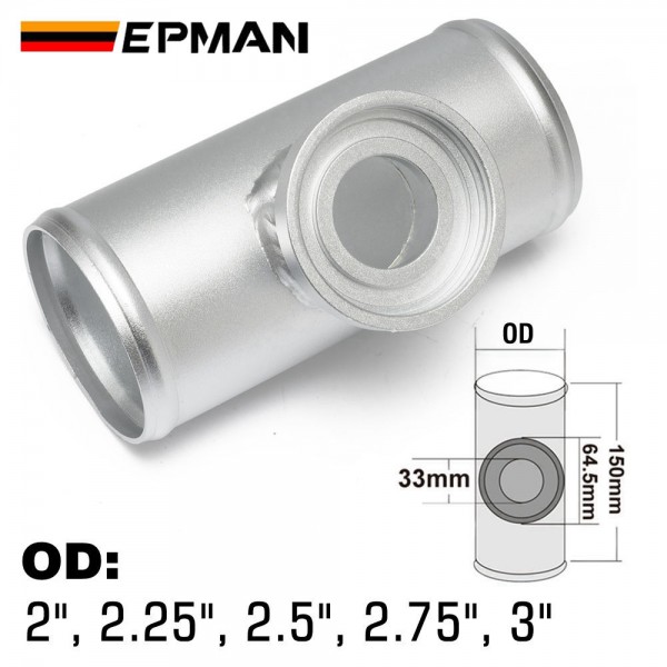 EPMAN 2" 2.25" 2.5" 2.75" 3" Aluminum Silver Frosted Turbo Blow Off Valve Flange 150mm Pipe Tube For HKS SQV EPMAN 2" 2.25" 2.5" 2.75" 3" Aluminum Silver Frosted Turbo Blow Off Valve Flange 150mm Pipe Tube For HKS SQV