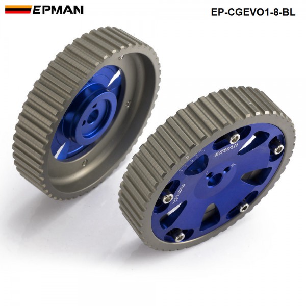 EPMAN Adjustable Cam Shaft Gear Gears For Mitusibishi Lancer Evolution EVO 1-8 4G63 4G63T EP-CGEVO1-8-BL