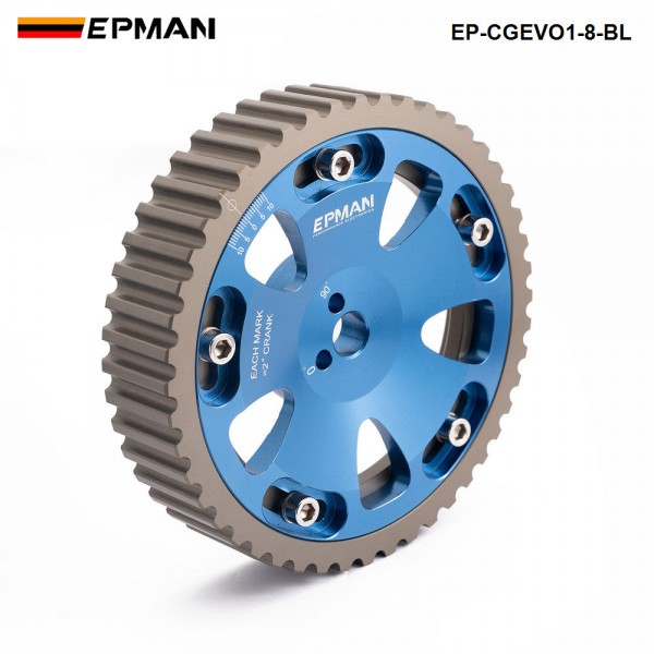 EPMAN Adjustable Cam Shaft Gear Gears For Mitsubishi Lancer Evolution EVO 1-8 4G63 4G63T EP-CGEVO1-8-BL