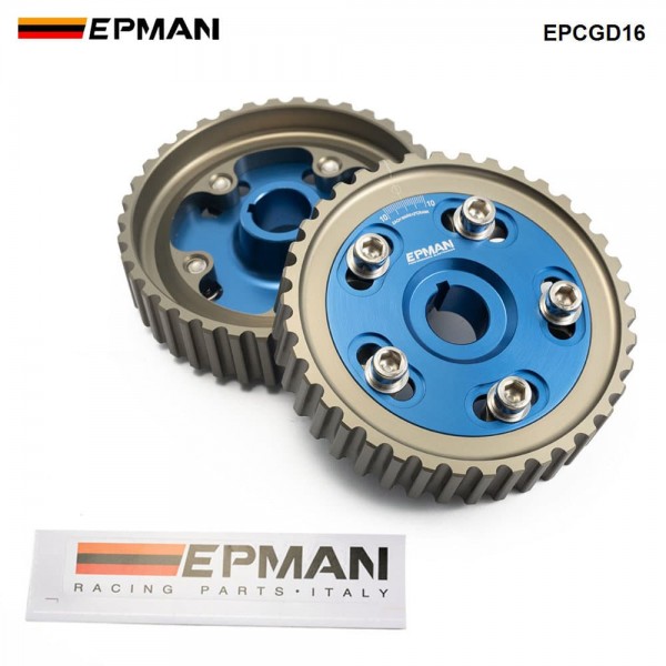 EPMAN 1 Pair/Set Cam Gears For Honda Civic D16A SOHC Integra (Blue) EPCGD16