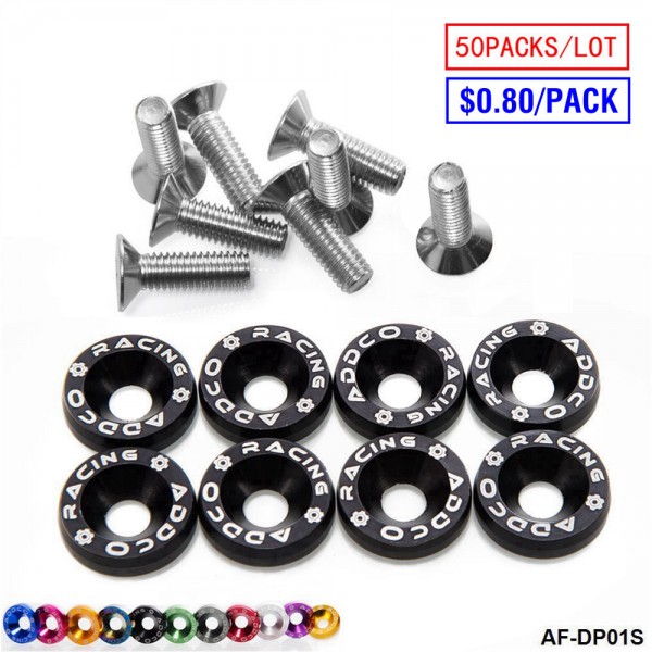 ADDCO - 50PACKS/LOT Fender Washers Bumper Washer License Plate Bolts Kits for Honda Civic EK EP AP DC2 DC5 AD-DP01S ADDCO - 50PACKS/LOT Fender Washers Bumper Washer License Plate Bolts Kits for Honda Civic EK EP AP DC2 DC5 AD-DP01S