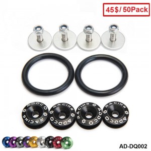 ADDCO 50PACKS/LOT JDM Aluminum Quick Release Fasteners Kit Fit FOR TRUNK/HATCH LIDS/BUMPER AD-DQ002