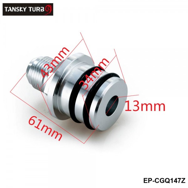 TANSKY - Engine Billet Aluminum Block Plug Adapter Breather Fitting to 10AN Fit For Honda Integra B16/B18 Engines only EP-CGQ147Z