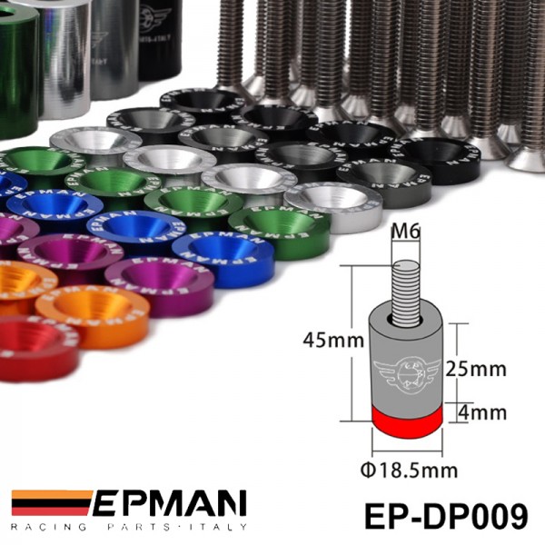 EPMAN Racing 1" Billet Hood Vent Spacer Riser Kits For All Turbo Engine Motor Swap 6mm EP-DP009