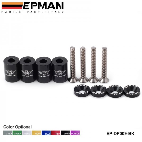 EPMAN Racing 1" Billet Hood Vent Spacer Riser Kits For All Turbo Engine Motor Swap 6mm EP-DP009