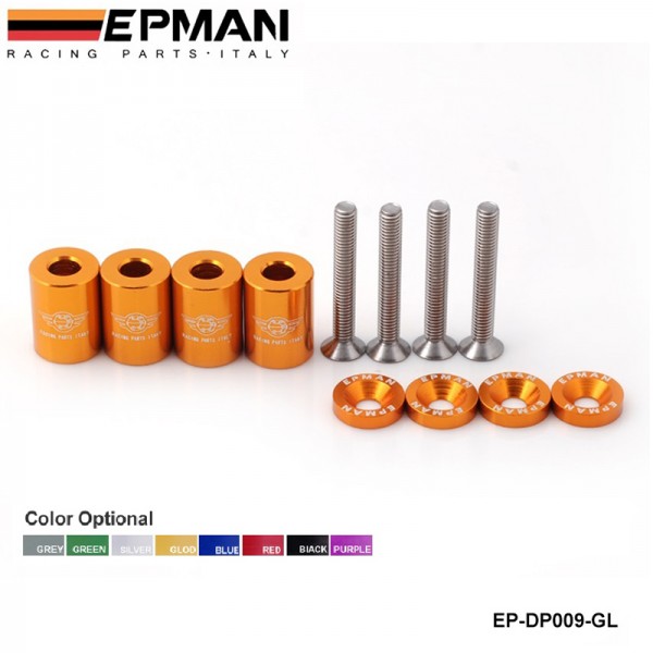 EPMAN Racing 1" Billet Hood Vent Spacer Riser Kits For All Turbo Engine Motor Swap 6mm EP-DP009