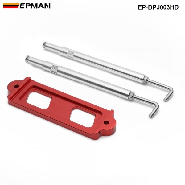 EPMAN Battery Tie Down Kit Hold Down Rod With Stainless Tray Hooks For Honda Civic / CRX S2000 For Acura Integra RSX EP-DPJ003HD