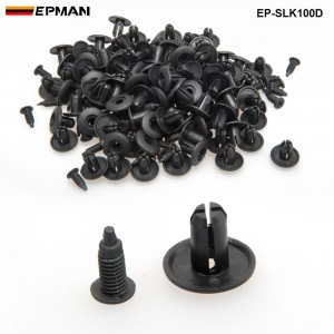 100pcs/LOT 8mm Car Universal Mixed Door Trunk Rack Bumper Expansion Screw Threaded Nail Plastic Interior Clip EP-SLK100D