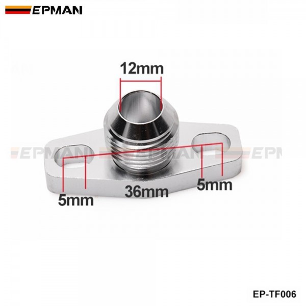 EPMAN Turbo Oil Drain Outlet Flange Gasket Adapter Kit AN10 Fitting T3 T4 EP-TF006