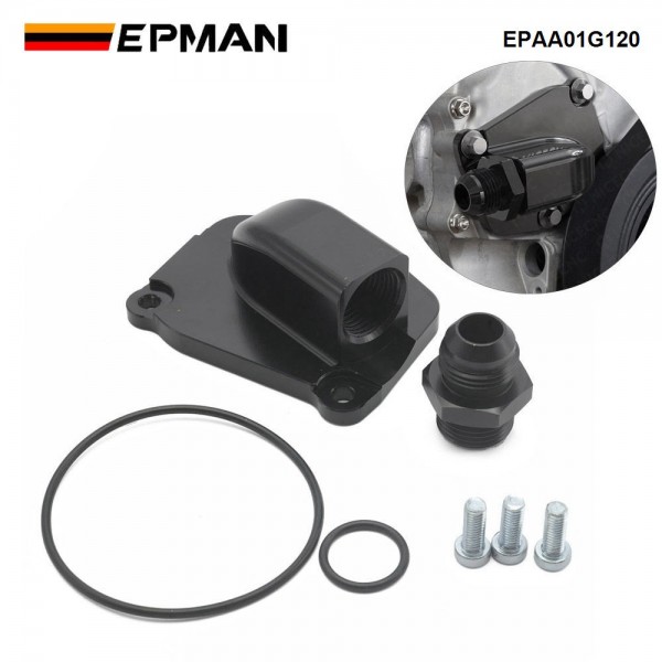 EPMAN Aluminium K Series Timing Chain Tensioner Plate 90° Black Oil Drains Catch Can For Honda Acura K20 K24 EPAA01G120 EPMAN Aluminium K Series Timing Chain Tensioner Plate 90° Black Oil Drains Catch Can For Honda Acura K20 K24 EPAA01G120