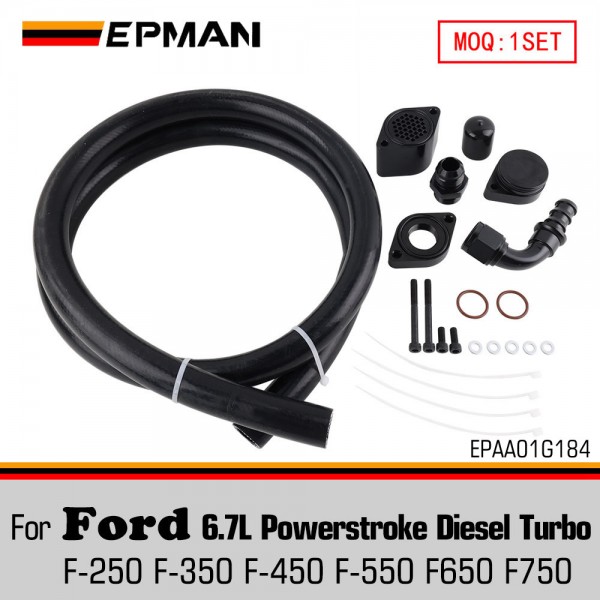 EPMAN Durable Turbo Piping Kit CCV Crank Case Vent Reroute Basic Engine Ventilation Kit For Ford 6.7L Powerstroke Diesel 11-19 EPAA01G184 EPMAN Durable Turbo Piping Kit CCV Crank Case Vent Reroute Basic Engine Ventilation Kit For Ford 6.7L Powerstroke Diesel 11-19 EPAA01G184