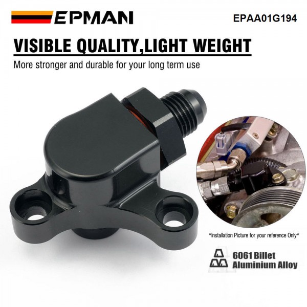 EPMAN Aluminum Racing K-Series Power Steering Fitting Adapter For K20A/A2/A2/Z1 Pump EPAA01G194