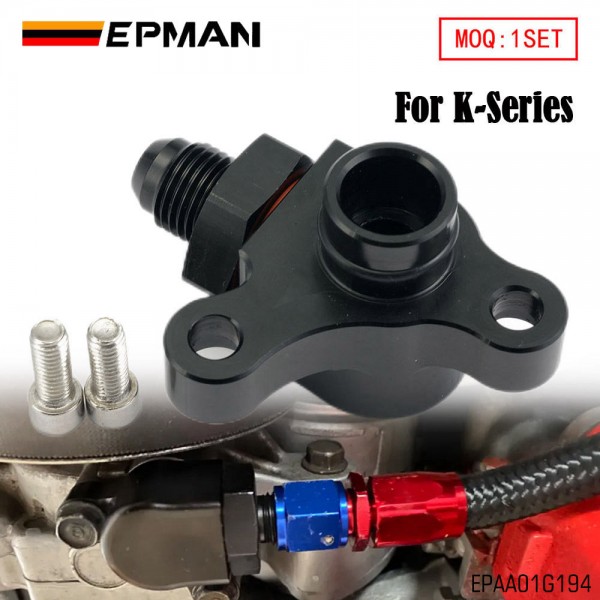 EPMAN Aluminum Racing K-Series Power Steering Fitting Adapter For K20A/A2/A2/Z1 Pump EPAA01G194 EPMAN Aluminum Racing K-Series Power Steering Fitting Adapter For K20A/A2/A2/Z1 Pump EPAA01G194