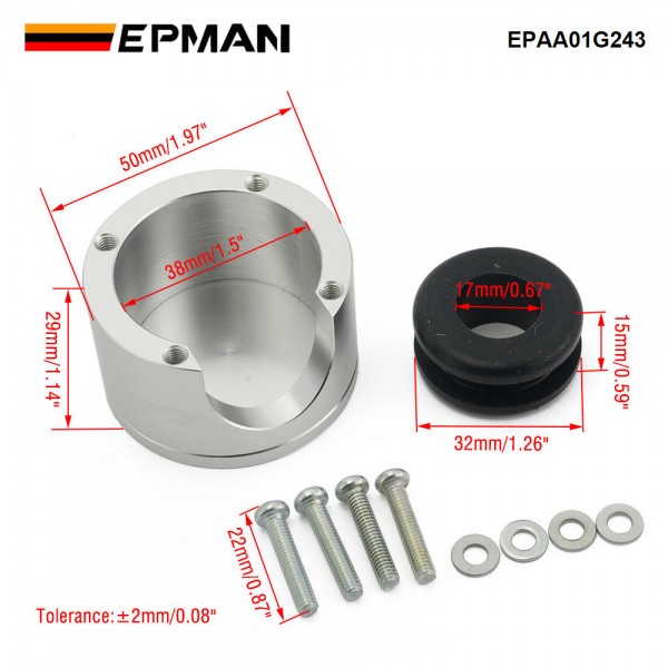 EPMAN Billet Aluminum Housing Wire Port Housing Firewall Port w/ Rubber For Ford Truck 1948-1956 F1 or F100 EPAA01G243 EPMAN Billet Aluminum Housing Wire Port Housing Firewall Port w/ Rubber For Ford Truck 1948-1956 F1 or F100 EPAA01G243