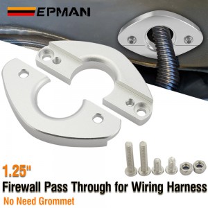 EPMAN 1.25" Universal Aluminum Firewall Pass Through For Wiring Harness- Eliminates Grommet In Fire Wall EPAA01G244