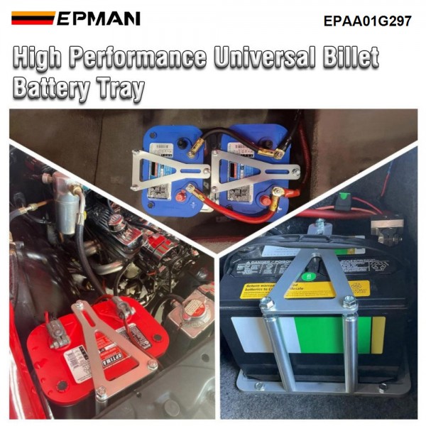 EPMAN Billet Aluminum Battery Hold Down Tray Pallet for Optima 34M D34M 34/78 D34/D78 Battery EPAA01G297 EPMAN Billet Aluminum Battery Hold Down Tray Pallet for Optima 34M D34M 34/78 D34/D78 Battery EPAA01G297