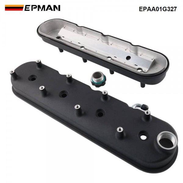EPMAN Performance Tall Valve Cover Kit for GM LS Engines - Cast Aluminum, Coil-on-Cover Design, LS1 to LS7 Compatible EPAA01G327