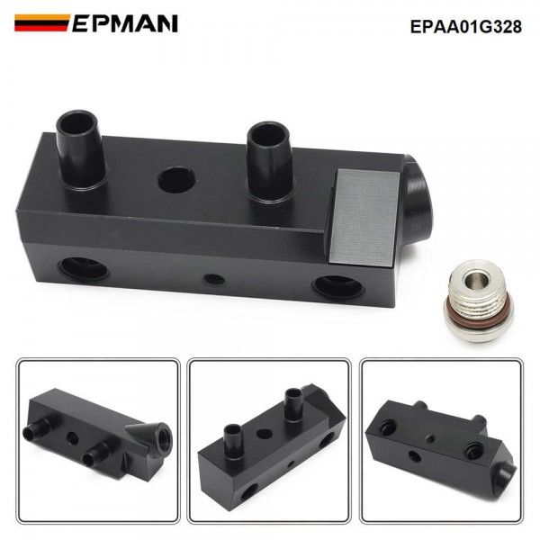 EPMAN for GM 6L80 Transmission Bypass Valve - Billet Aluminum, 3/8" Line, Direct Fit Replaces OEM 125068000 Aftermarket EPAA01G328