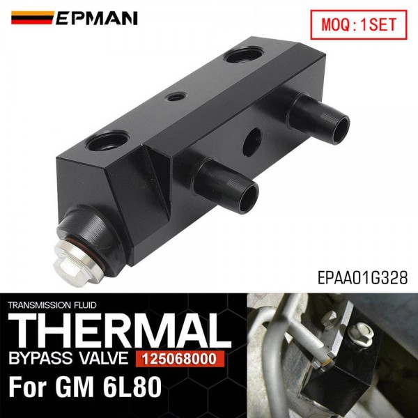 EPMAN for GM 6L80 Transmission Bypass Valve - Billet Aluminum, 3/8" Line, Direct Fit Replaces OEM 125068000 Aftermarket EPAA01G328
