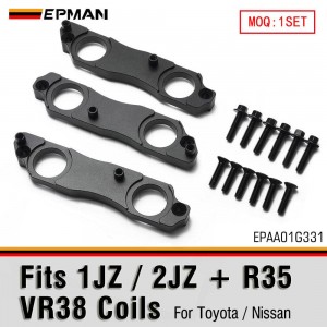 EPMAN Performance Coil Pack Mounting Brackets - CNC Aluminum for Toyota 2JZ 1JZ & R35 GTR EPAA01G331