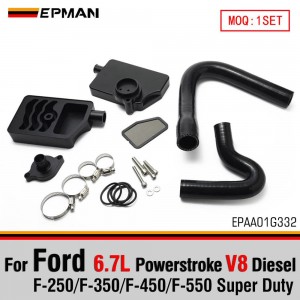 EPMAN Recirculating CCV Oil Separator Kit for Ford F250 F350 F450 Super Duty 6.7L V8 Powerstroke 2011-2025 - Aluminum, Cleanable, OEM Replacement EPAA01G332