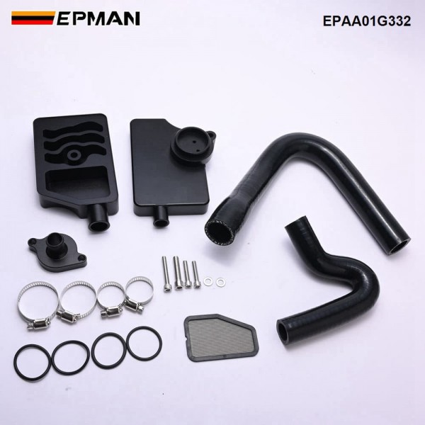 EPMAN Recirculating CCV Oil Separator Kit for Ford F250 F350 F450 Super Duty 6.7L V8 Powerstroke 2011-2025 - Aluminum, Cleanable, OEM Replacement EPAA01G332