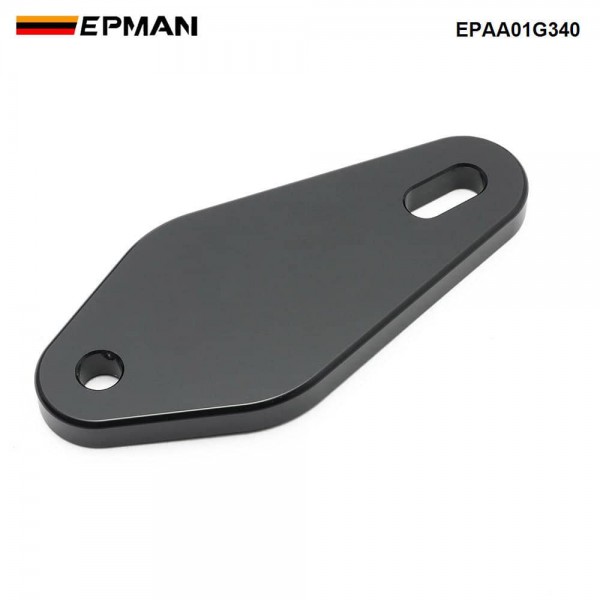 EPMAN Rear Breather Block Off Plate for VW Audi EA113 2.0L TFSI Engine - CNC 6061 Aluminum Black Anodized for Catch Can Installation EPAA01G340