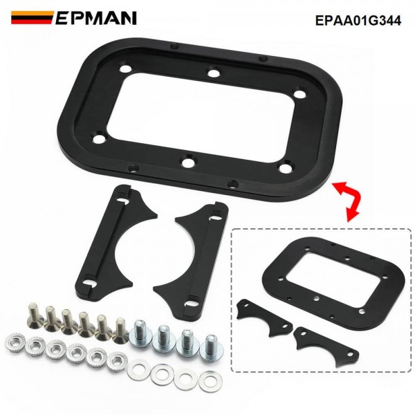 EPMAN CNC Billet Aluminum Battery Tray for Optima Batteries | Direct OEM Plastic Tray Replacement | Group 34 Series Compatible | Corrosion Resistant for Off-Road UTV Marine EPAA01G344
